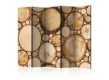 artgeist , Braun, Beige , Holz, Textil , Kiefer , massiv , Holz , 225x172x3 cm , Motiv auf Vorderseite , Kleinmöbel, Paravents