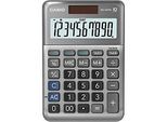 Casio Tischrechner MS-100FM, 10 Stellen, LC-Display, Steuerberechnung, Gewinnermittlung, Batterie-/Solarbetrieb, B 101 x H 148,5 mm, grau
