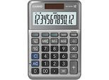 Casio Tischrechner MS-120FM, 12 Stellen, LC-Display, 3 Speichertasten, automatische Abschaltung, Batterie-/Solarbetrieb, B 101 x H 148,5 mm, grau