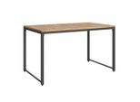 Ambia Garden Gartentisch, Natur, Schwarz, Holz, Metall, Akazie, vollmassiv, rechteckig, 120x65x70 cm, Gartenmöbel, Gartentische, Gartentische