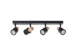 Brilliant , Holz, Metall , 14.5x6x58.3 cm , RoHS, Fsc, Reach, Europäischer Sicherheitsstandard , verstellbare Spotlights , Beleuchtung, Innenleuchten, Strahler & Spots