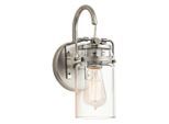 Elstead Lighting , Nickelfarben , Metall, Glas , Laterne , 15.9x12.7x29.2 cm , Grüner Punkt, RoHS , Beleuchtung, Innenleuchten, Wandleuchten, Wandleuchten