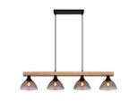 Globo , Naturfarben, Schwarz , Holz, Metall, Glas , 17x150x96 cm , CE ,
