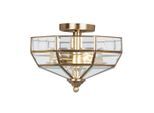 Elstead Lighting , Messingfarben , Metall, Glas , 23 cm , Grüner Punkt, RoHS , Beleuchtung, Innenleuchten, Deckenleuchten