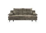 Möbelix , Mokka , Textil , Füllung: Schaumstoffflocken,Schaumstoffflocken , 203x94x96 cm , Liegefunktion, Schlafen auf Sitzhöhe, Rücken echt , Wohnzimmer, Sofas & Couches, Schlafsofas, Schlafsofas