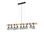 Eglo , Braun, Schwarz , Holz, Metall , massiv , länglich , 20x110x150 cm ,