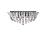 Möbelix , Klar, Silberfarben , Metall, Glas , 45x19x45 cm , Beleuchtung, Innenleuchten, Deckenleuchten