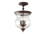 Elstead Lighting , Dunkelbraun, Bronzefarben , Metall, Glas , 42.7 cm , Grüner Punkt, RoHS , Beleuchtung, Innenleuchten, Deckenleuchten