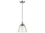 Elstead Lighting , Nickelfarben , Metall, Glas , 31.3 cm , Grüner Punkt, RoHS , Beleuchtung, Innenleuchten, Hängeleuchten