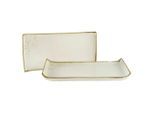 Creatable , Creme , Keramik , rechteckig , 16.5x3.5x33 cm , stapelbar , Kochen & Essen, Tischkultur, Serviertabletts, Servierplatten