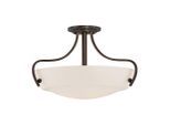 Elstead Lighting , Dunkelbraun, Bronzefarben , Metall, Glas , 30.5 cm , Grüner Punkt, RoHS , Beleuchtung, Innenleuchten, Deckenleuchten