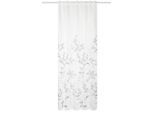 Möbelix , Grau , Textil , Blätter , 140x245 cm , für Stange und Schiene geeignet , Heimtextilien, Vorhänge, Fertigvorhänge