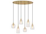 Globo , Klar, Messingfarben , Metall, Glas , Kugel , 32.5x130x97 cm , CE , beliebig kürzbar ,
