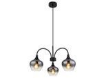 Möbelix , Schwarz , Metall, Glas , 120 cm , Beleuchtung, Innenleuchten, Hängeleuchten, Hängeleuchten mehrflammig