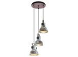 Eglo , Braun, Schwarz, Zinkfarben , Holz, Metall , 150 cm , verstellbare Spotlights , Beleuchtung, Innenleuchten, Hängeleuchten, Hängeleuchten mehrflammig