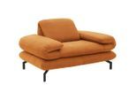 Looks by W.Joop , Orange , Textil , Uni , 139 (197)x83 (110)x98 cm , Made in EU, FSC MIX , Esszimmer, Esszimmerstühle, Polsterstühle