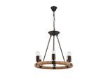 Globo , Schwarz , Metall, Naturmaterialien , rund , 49.5x126x49.5 cm , CE ,