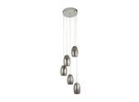 Möbelix , Chromfarben , Metall, Kunststoff, Glas , 150 cm , höhenverstellbar , Beleuchtung, Innenleuchten, Hängeleuchten, LED-Hängeleuchten