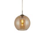 Möbelix , Kupferfarben, Bernsteinfarben , Metall, Glas , rund , 120 cm , höhenverstellbar , Beleuchtung, Innenleuchten, Hängeleuchten