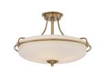 Elstead Lighting , Bronzefarben, Messingfarben , Metall, Glas , 52.8x35.6 cm , Grüner Punkt, RoHS , Beleuchtung, Innenleuchten, Deckenleuchten