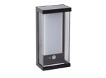 Möbelix , Schwarz, Weiß , Metall, Glas , rechteckig , 25.3x25.3x12.6 cm , IR Bewegungsmelder , Beleuchtung, Außenleuchten, Solarleuchten