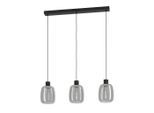 Eglo , Schwarz , Metall, Glas , 12.5x110x88 cm , Farbwechsler, ZigBee-Technologie, Smartphone-Steuerung , Beleuchtung, Innenleuchten, Hängeleuchten, LED-Hängeleuchten