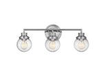 Elstead Lighting , Chromfarben , Metall, Glas , 25x18.3x61.5 cm , Grüner Punkt, RoHS , Beleuchtung, Innenleuchten, Badezimmerlampen, Badezimmer-Wandleuchten