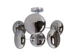 Näve , Chromfarben , Metall, Glas , 38 cm ,