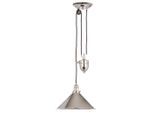 Elstead Lighting , Nickelfarben , Metall , 96-180 cm , Grüner Punkt, RoHS , höhenverstellbar , Beleuchtung, Innenleuchten, Hängeleuchten