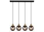 Globo , Schwarz, Messingfarben , Metall, Kunststoff, Glas , 15x110x75 cm , CE ,
