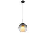 Globo , Grau, Klar, Schwarz , Metall, Glas, Textil , 120 cm , CE , Beleuchtung, Innenleuchten, Hängeleuchten