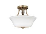 Elstead Lighting , Goldfarben , Metall, Glas , 29.7 cm , Grüner Punkt, RoHS , Beleuchtung, Innenleuchten, Deckenleuchten