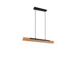 Trio Leuchten , Braun, Schwarz , Holz, Metall , 8.5x150x90 cm , 4-fach schaltbar ,