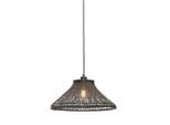 Good & Mojo , Schwarz , Holz , Bambus , rund , 45x20x45 cm , LED-Leuchtmittel austauschbar , Beleuchtung, Innenleuchten, Hängeleuchten