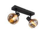 Globo , Schwarz , Metall, Glas , 10.5x13.5x26 cm , CE , verstellbare Spotlights ,