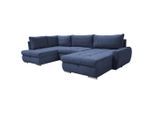 Livetastic , Dunkelblau , Textil , Füllung: Schaumstoff , U-Form , 322x174 cm , Made in EU , Schlafen auf Sitzhöhe, Rücken echt ,
