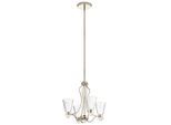 Elstead Lighting , Nickelfarben , Metall, Glas , 59.3 cm , Grüner Punkt, RoHS , Beleuchtung, Innenleuchten, Hängeleuchten, Kronleuchter