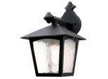 Elstead Lighting , Schwarz , Metall, Glas , 18.5x31x22.5 cm , Grüner Punkt, RoHS , Beleuchtung, Außenleuchten, Außenwandleuchten