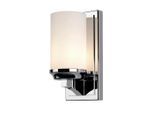 Elstead Lighting , Chromfarben , Metall, Glas , 12.9x24.1x11.4 cm , Grüner Punkt, RoHS , Beleuchtung, Innenleuchten, Badezimmerlampen, Badezimmer-Wandleuchten