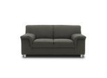 Mid.you , Schlammfarben , Textil , Uni , 145x72x80 cm , Made in EU , Rücken echt, Armteil links, Armteil rechts , Wohnzimmer, Sofas & Couches, Sofas, 2er Sofas