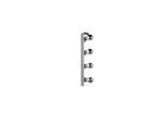 Trio Leuchten , Chromfarben , Metall , 6x55x8.5 cm ,