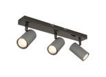 Globo , Grau, Schwarzchrom , Metall , rechteckig , 10x12x41 cm , CE , verstellbare Spotlights , Beleuchtung, Innenleuchten, Strahler & Spots