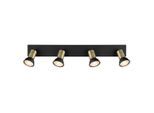 Globo , Schwarz, Goldfarben , Metall , 6x9x50 cm , CE , verstellbare Spotlights ,