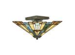 Elstead Lighting , Bronzefarben , Metall, Glas , 20.3 cm , Grüner Punkt, RoHS , Beleuchtung, Innenleuchten, Deckenleuchten