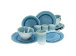 Creatable , Blau, Weiß , Keramik , 300 ml,300 ml , 35x34x41 cm , Kochen & Essen, Geschirr, Geschirrsets, Kombiservices