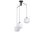 Eglo , Schwarz, Weiß , Metall, Glas , 110 cm , Beleuchtung, Innenleuchten, Hängeleuchten, Hängeleuchten mehrflammig
