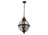Elstead Lighting , Bronzefarben , Metall, Glas , 71.1 cm , Grüner Punkt, RoHS , Beleuchtung, Innenleuchten, Hängeleuchten, Kronleuchter