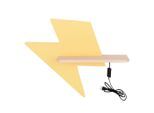Möbelix , Gelb , Holz, Metall, Holzwerkstoff , Eiche , 12x31x40 cm , RoHS, Europäischer Sicherheitsstandard , Schnurschalter, einfach zu transportieren ,