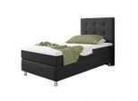 Mid.you , Anthrazit , Textil , H3 , 7-Zonen , 90x115x210 cm , Oeko-Tex® Standard 100 , Matratze, gepolstertes Kopfteil, Federkernmatratze, Topper durchgehend, in verschiedenen Größen erhältlich, Kingsize, Partnermatratze mit durchgehendem Bezug ,