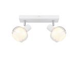 Globo , Klar, Opal, Weiß, Chromfarben , Metall, Glas , 10.5x13.5x26 cm , CE , verstellbare Spotlights ,